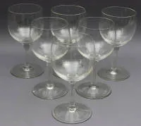 Set - sei calici da vino rosso, prima metà del XX sec., tedeschi