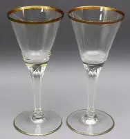Paire de verres à pied Historisme, seconde moitié du XIXe siècle, allemands