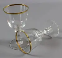 Paire de verres à vin doux, historicisme 2e moitié du XIXe s., allemand