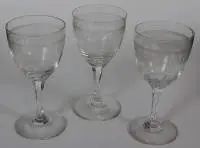 Trois verres à vin doux, historicisme vers 1900-1920, allemands