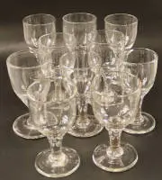Suite de 10 verres à porto, Biedermeier vers 1830-50