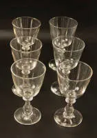 Six verres à porto, Allemagne centrale, seconde moitié du XIXe s.