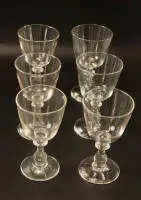Six verres à porto, Allemagne centrale, seconde moitié du XIXe s.