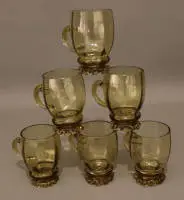 6 verres en verre, seconde moitié du 19e siècle, allemands