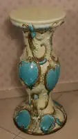Colonne florale en majolique, historicisme vers 1860-1880