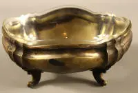 Coupe en argent avec insert en verre, années 1920, allemande