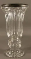 Glassvase med sølvmontering omkring 1900-1920, tysk