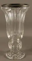 Vase en verre avec monture en argent vers 1900-1920, allemand