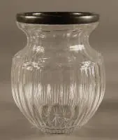 Vase en verre avec monture en argent vers 1900-1920, allemand