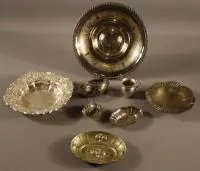 Lot de coupes décoratives argentées, début du 20e s., allemand
