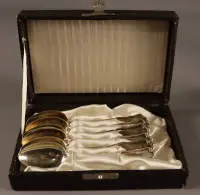 Zes zilveren koffielepels, jaren 1920, Duits