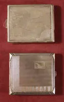Patriotic plus Art Deco cigarette case, German Reich before 1945