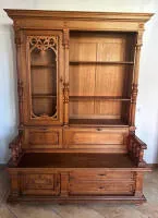Prächtiger Gründerzeit Bücherschrank um 1880, norddeutsch