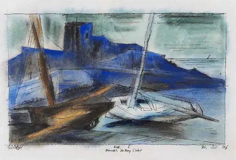 Lyonel Feininger, Oseka, I - Bénodet, obala Bretanje