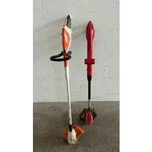 Stihl batteri buskrydder, og en uden batteri