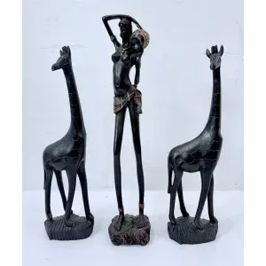 3 træfigurer ca. 50 cm