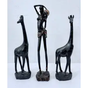 3 træfigurer ca. 50 cm