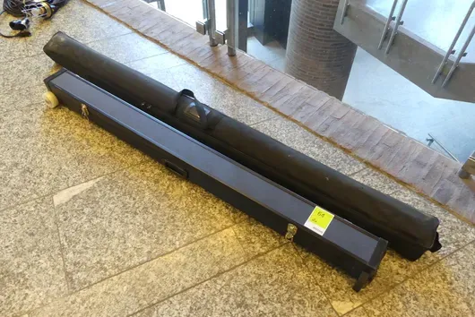 2 个中型移动投影幕,带箱或运输袋
