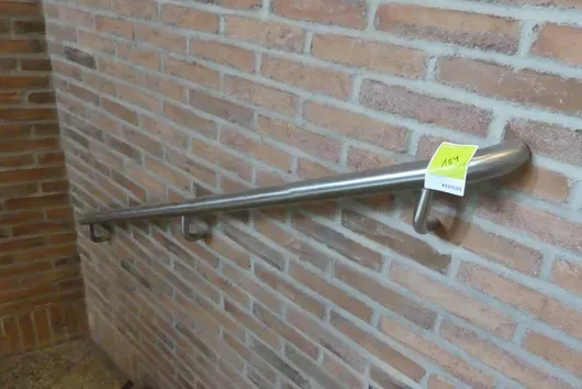 2 væghåndlister, rustfrit stål