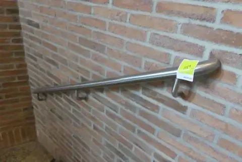 2 væghåndlister, rustfrit stål