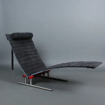 ERIK KROGH. Chaiselongue/Liegestuhl, Modell EK9001 / 'Flugtstol', Entwurf 1982, Dänemark.