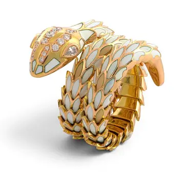 Prsten Viper Serpenti, emajl i dijamanti
