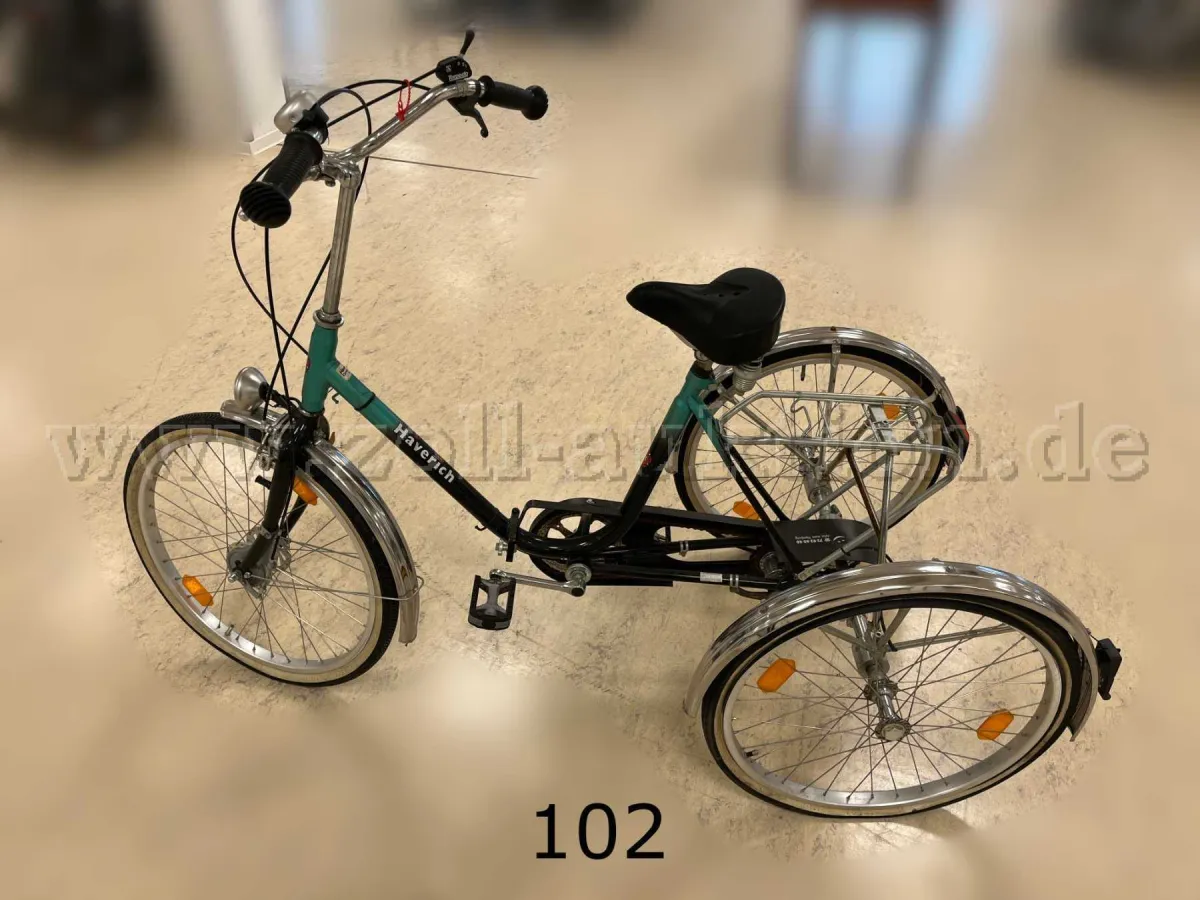 1 Haverich katlanır üç tekerlekli bisiklet, 24 inç, RH 47 cm