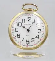 CustOmtime Taschenuhr, neuzeitl., D-3,5cm, Werk läuft an