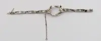 Urrem / urkasseholder, 800 sølv, niello, formentlig 1920'erne, 13 g, L-16cm, alderstegn