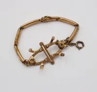 Bracelet de montre / support de boîtier, doublé A., probablement vers 1920, L-17 cm