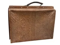 复古公文包 "Knoop-Lange &Co, New Orleans, USA" 41x12 x32 厘米