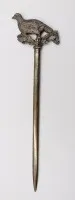 jagdl. Brieföffner, Rebhuhn, Metall, L-21cm