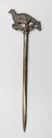 Jagtmæssig brevåbner, agerhøne, metal, længde 21 cm
