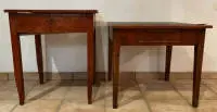 Dos mesas auxiliares Biedermeier, centro de Alemania hacia 1830