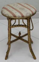 Taburet tapitat cu material ornamental circa 1900, german