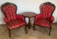 Due poltrone con tavolo, seconda metà del XX sec., tedesche
