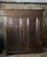 Severoněmecká barokní předsíňová skříň kolem 1880-1900