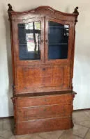 约1850-60年北德晚期毕德麦雅风格带顶秘书柜