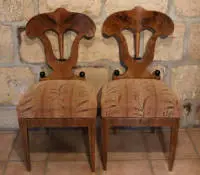 Six chaises Ochsenkopf vers 1830, Allemagne du Sud