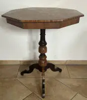 Biedermeier stol sa središnjom nogom i intarzijama, srednjonjemački, oko 1840-50