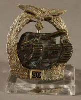 Panzerkampfabzeichen der deutschen Luftwaffe mit Einsatzzahl 50, Drittes Reich 1933-45