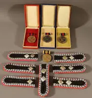 Medaillen für treue Dienste in der freiwilligen Feuerwehr der DDR bis 1957