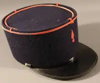 Casquette de pompier française, France 1930-1960