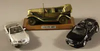 Tre bilmodeller av cabriolet, andre halvdel av 1900-tallet, Tyskland og Sverige