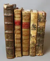Lot s 5 knjiga kršćanske literature 18./19. st., njemački/francuski