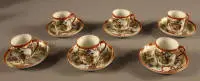 Lot de six tasses à thé asiatiques, Chine vers 1900