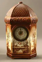 Horloge de cuisine en céramique vers 1920, nord-allemande