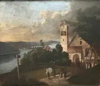 Horloge à tableau fin Biedermeier vers 1840-60, sud-allemande