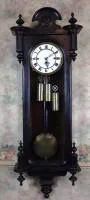 Régulateur à trois poids fin Biedermeier vers 1860, allemand