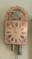 Horloge murale Anton Scherzinger avec automate, historicisme vers 1860